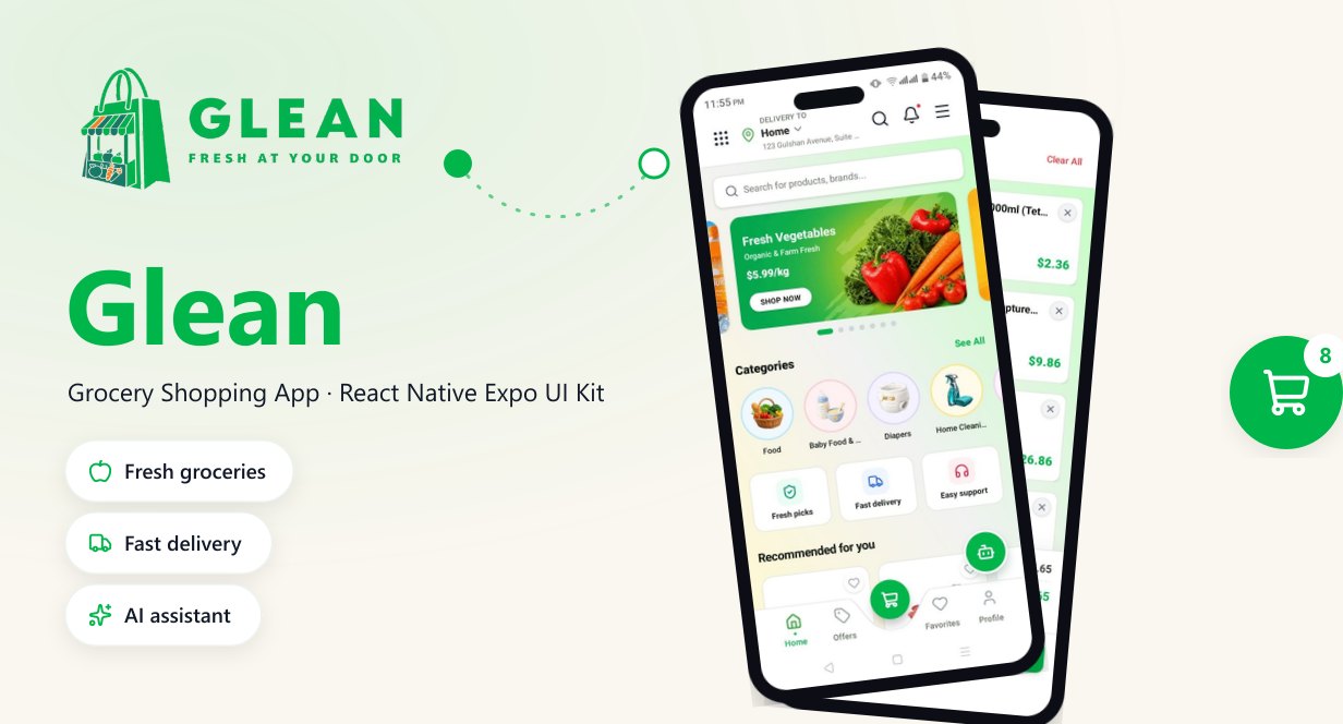 Glean - Grocery Shopping App UI Kit